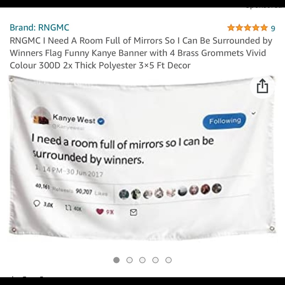 kanye quote flag